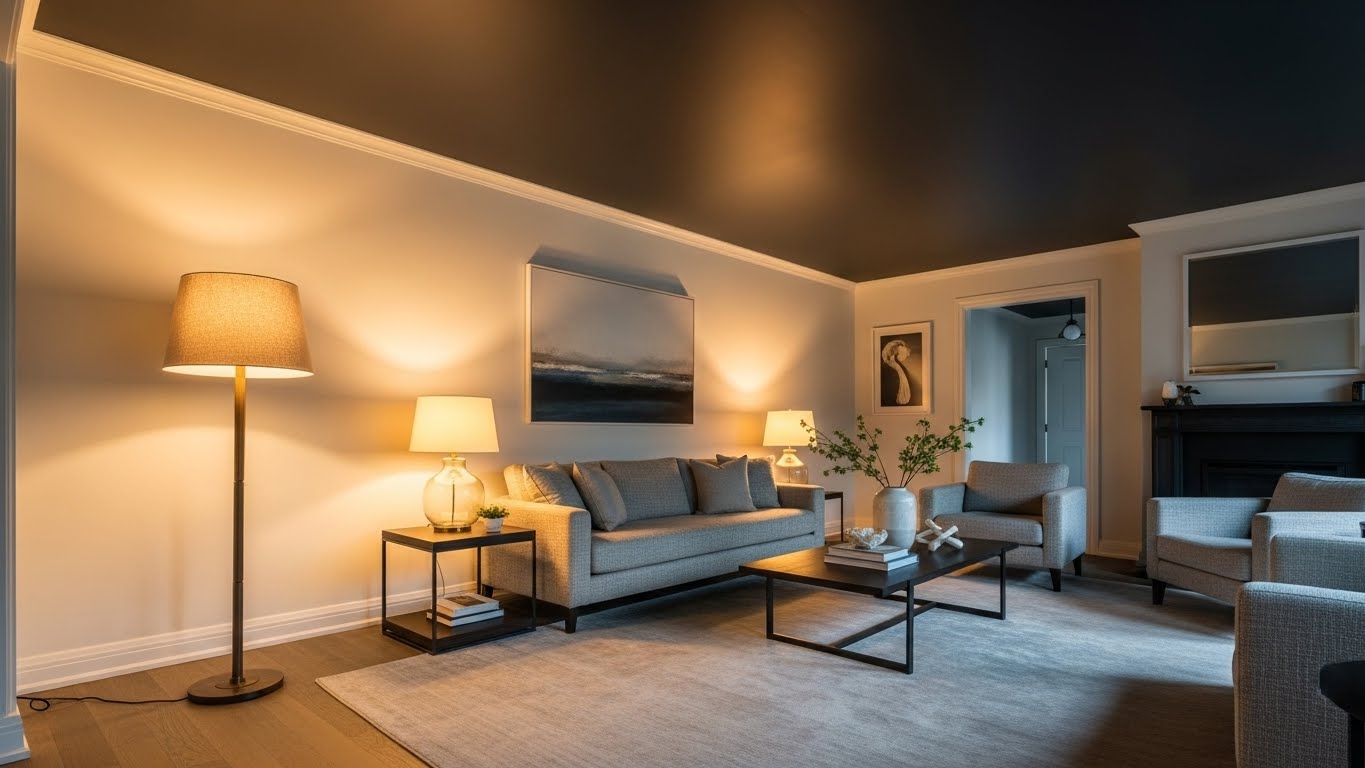 24 Dark Ceiling Room Ideas That Look Modern