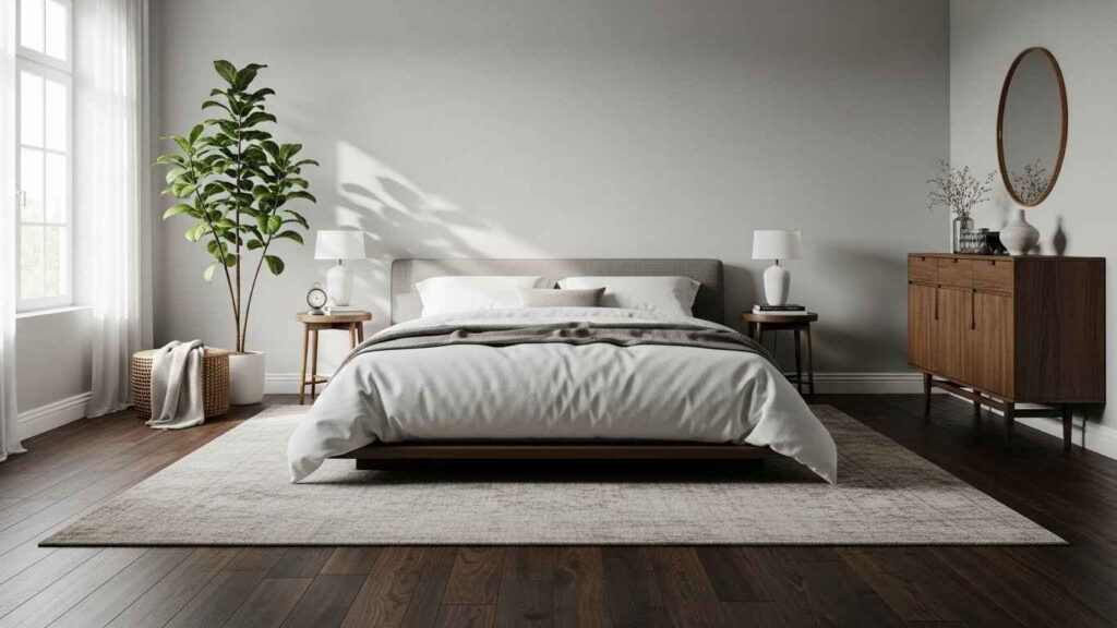 24 Dark-Wood-Floor Bedroom Decor Ideas That Add Depth & Style