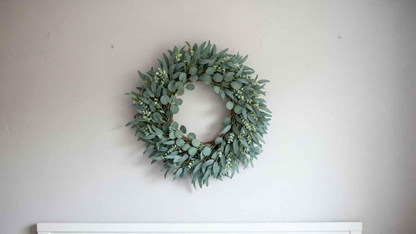 A Faux Eucalyptus Wreath