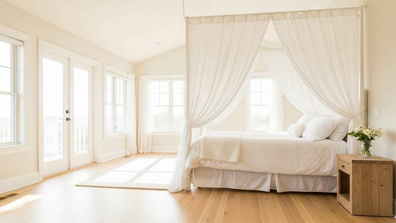 A Light and Airy Canopy Bed Sanctuary