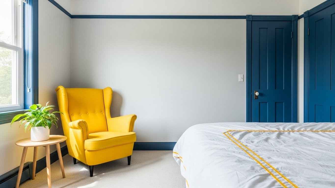 A Pop of Color Against Dark Frames