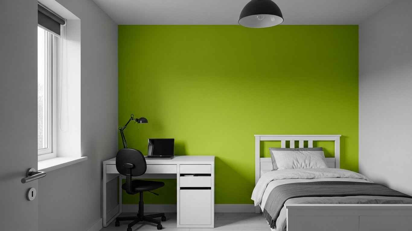 A Statement Wall of Vibrant Color