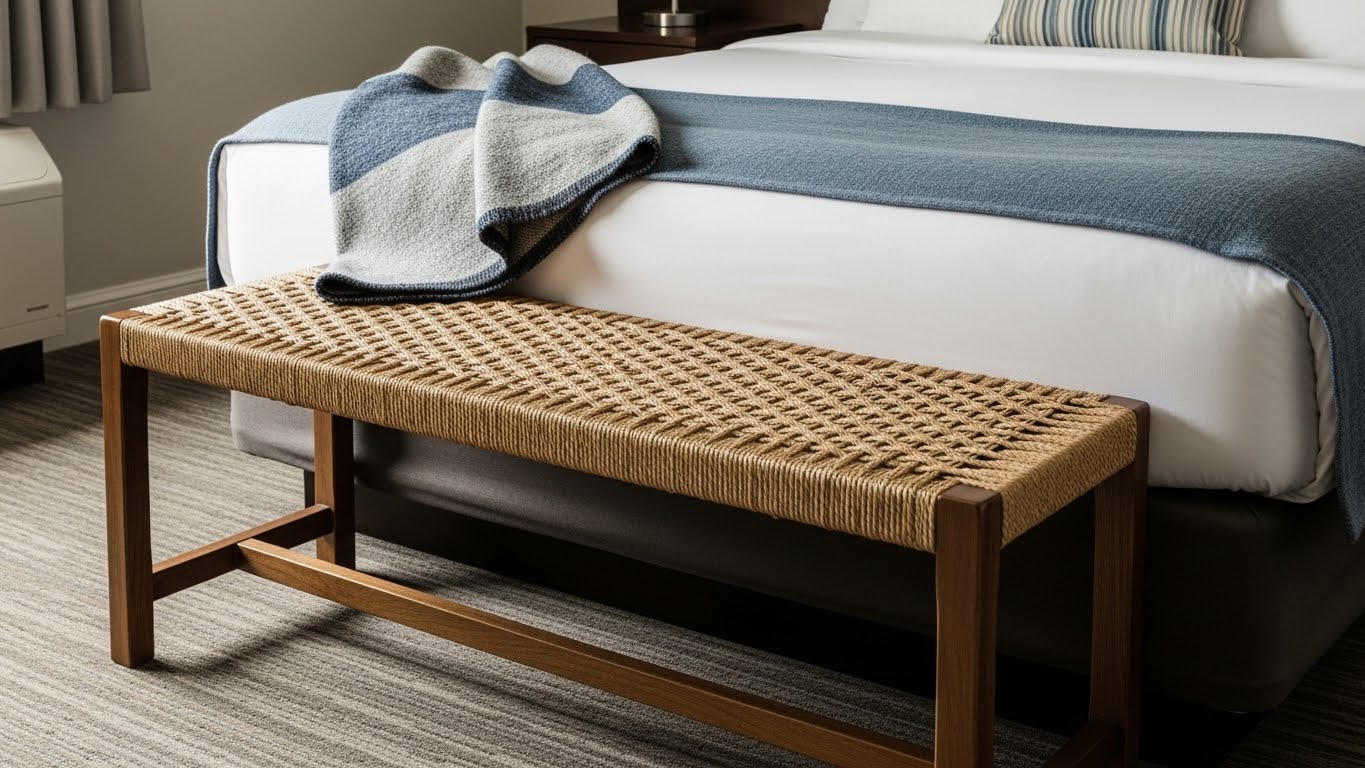 Add Depth with a Woven Bench