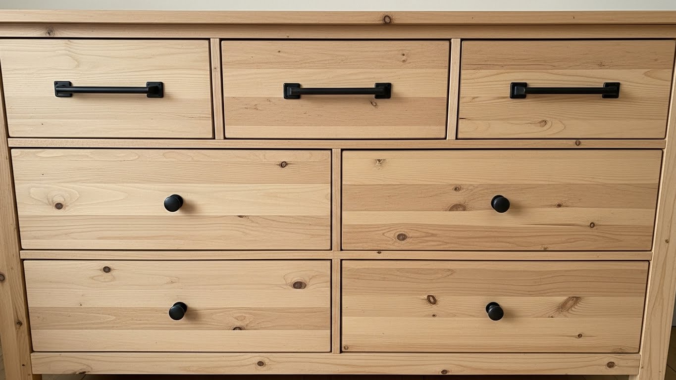 Black Metal Hardware on Furniture