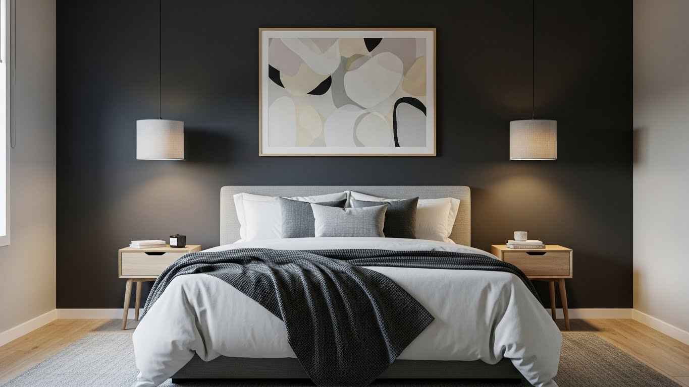 Charcoal Statement Wall Drama