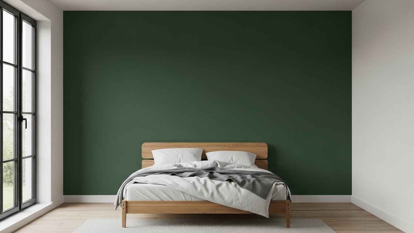 Deep Green Matte Accent Walls for Serenity