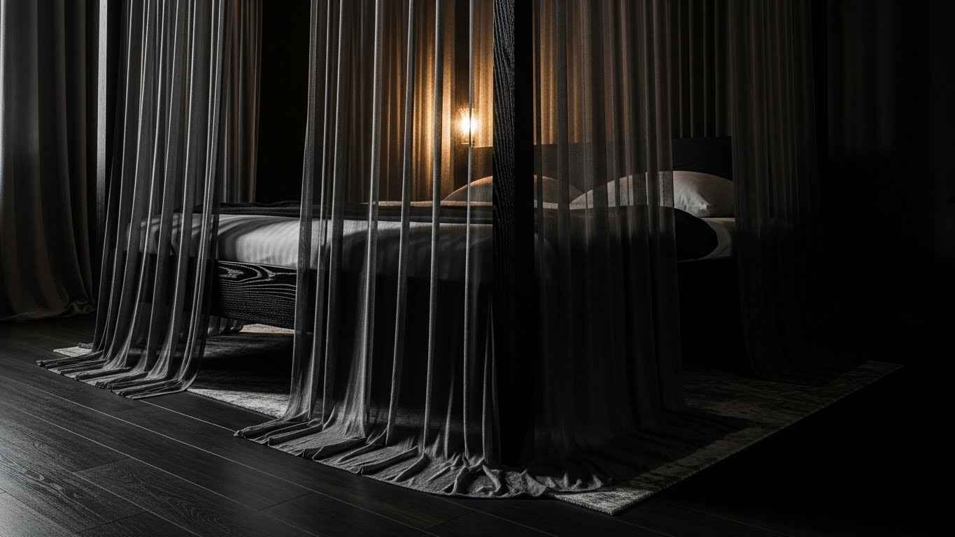 Dramatic Canopy Bed Sanctuary