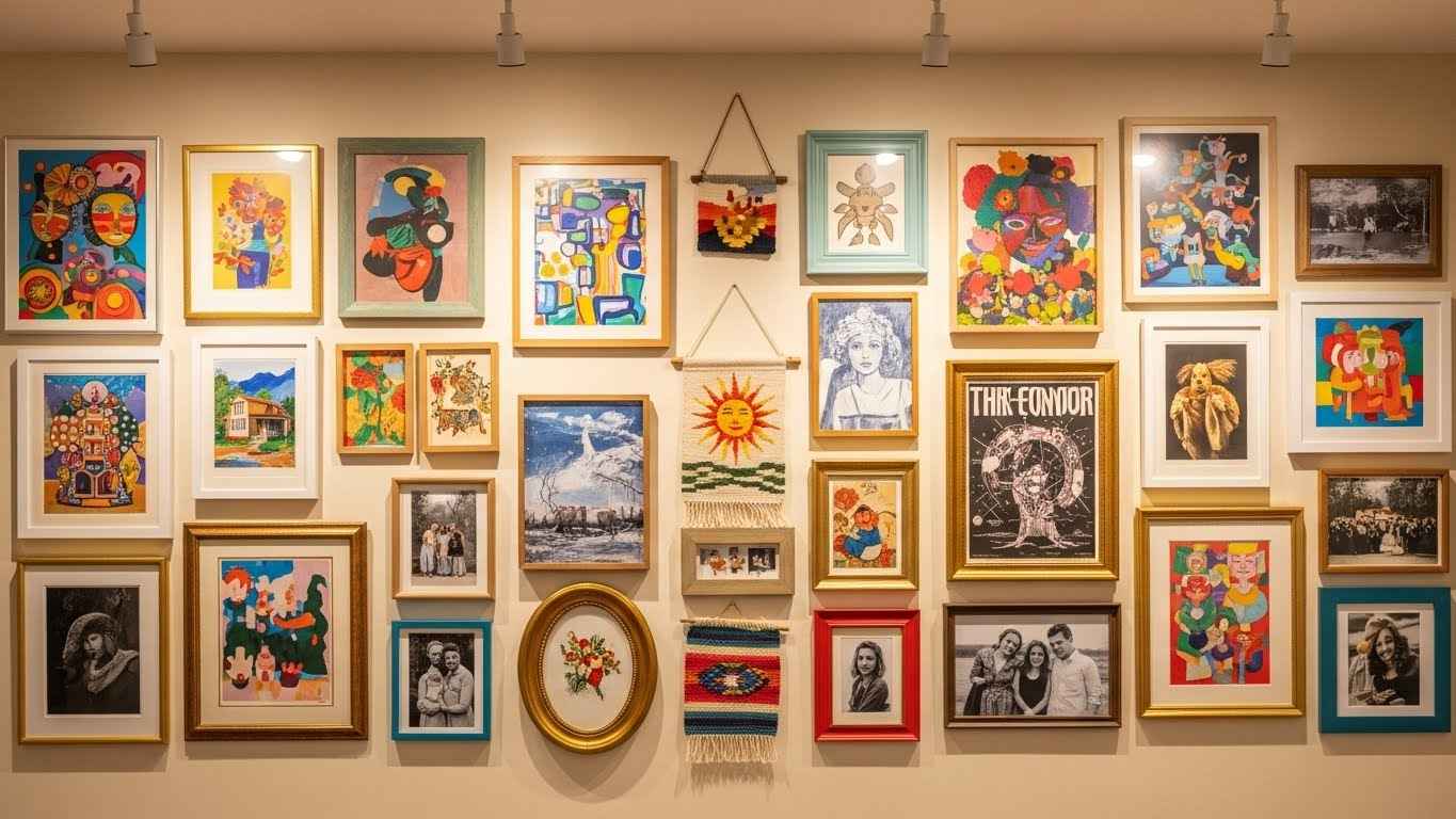 Eclectic & Colorful Gallery Walls