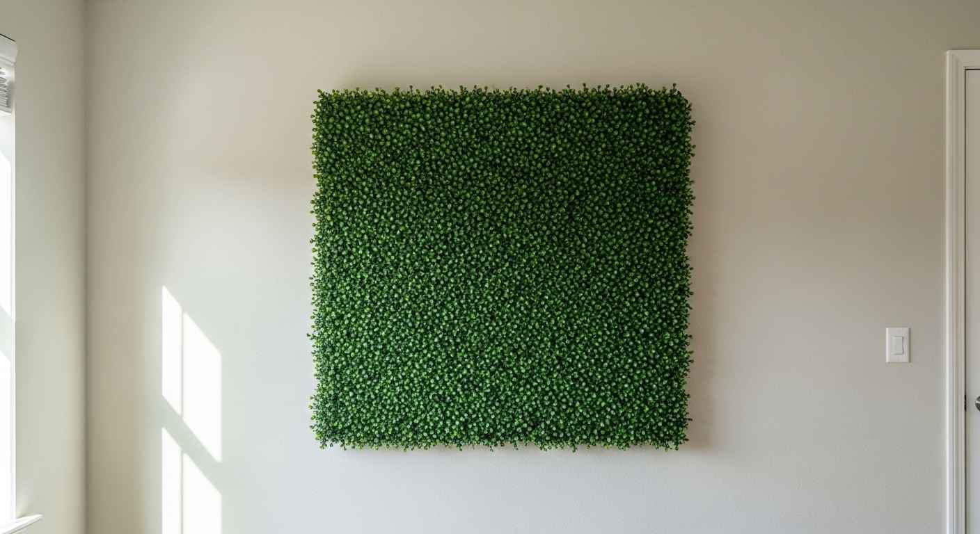 Faux Boxwood Wall Art Panels