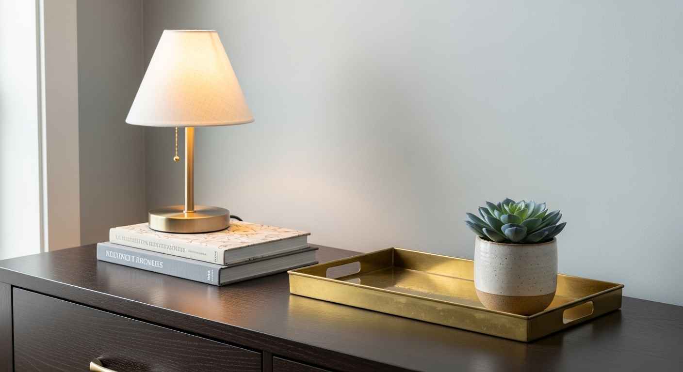 Faux Greenery for the Tray on the Dresser