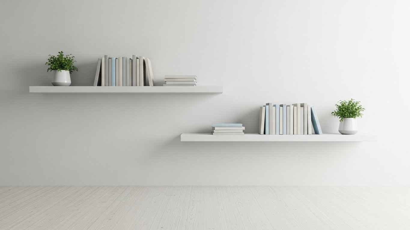 Floating Shelves for Open Space
