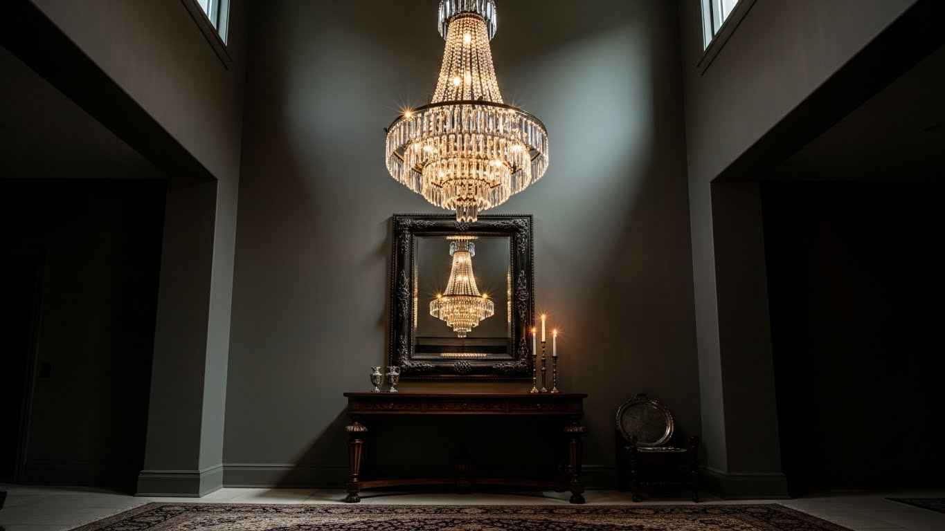 Gothic Glam with a Chandelier