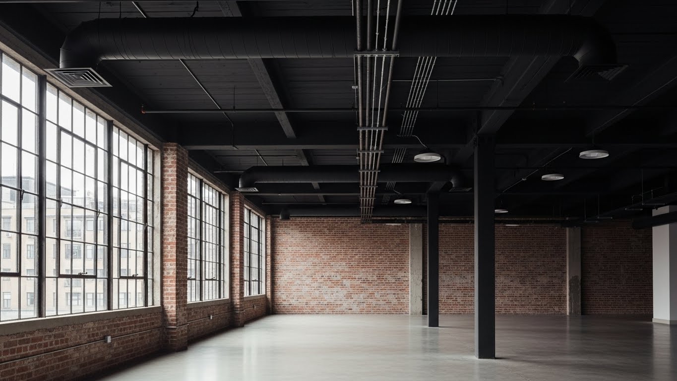 Industrial Black Ductwork