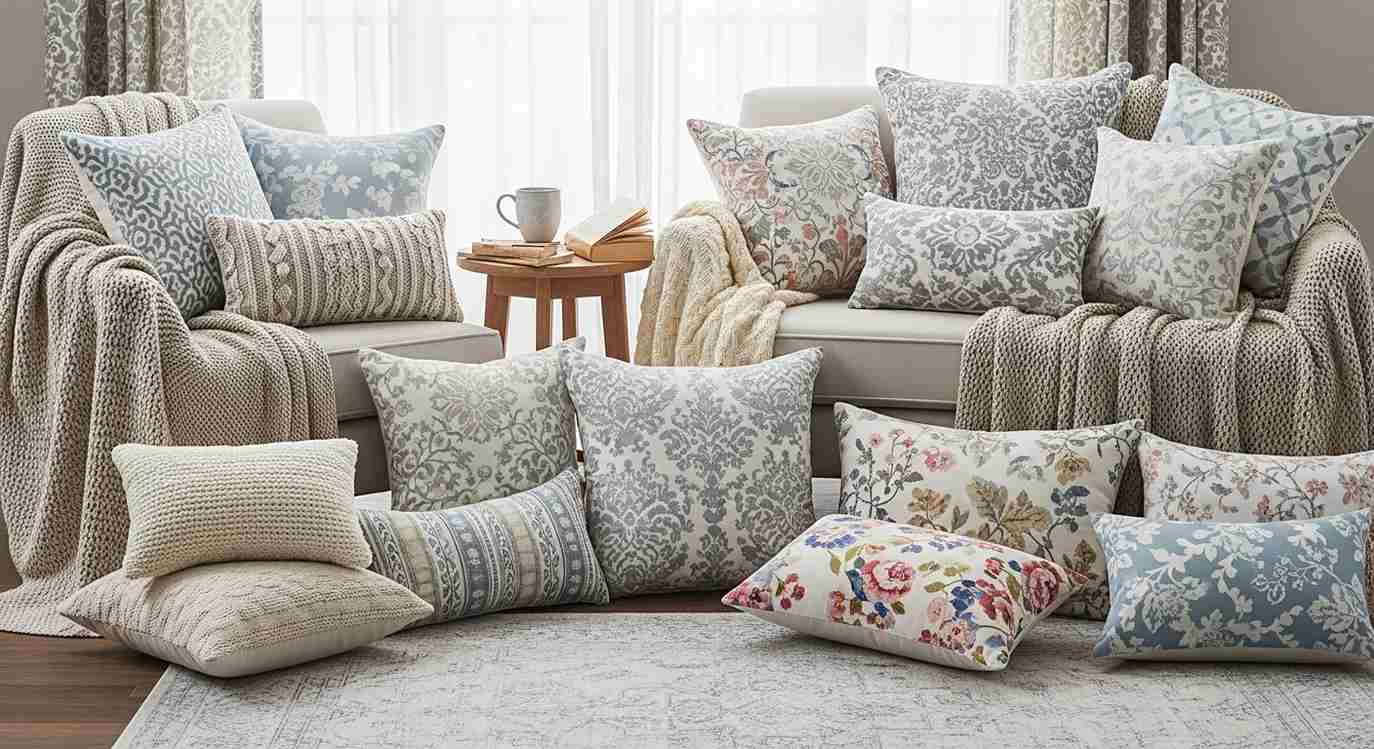 Layered Pillows & Throws Galore