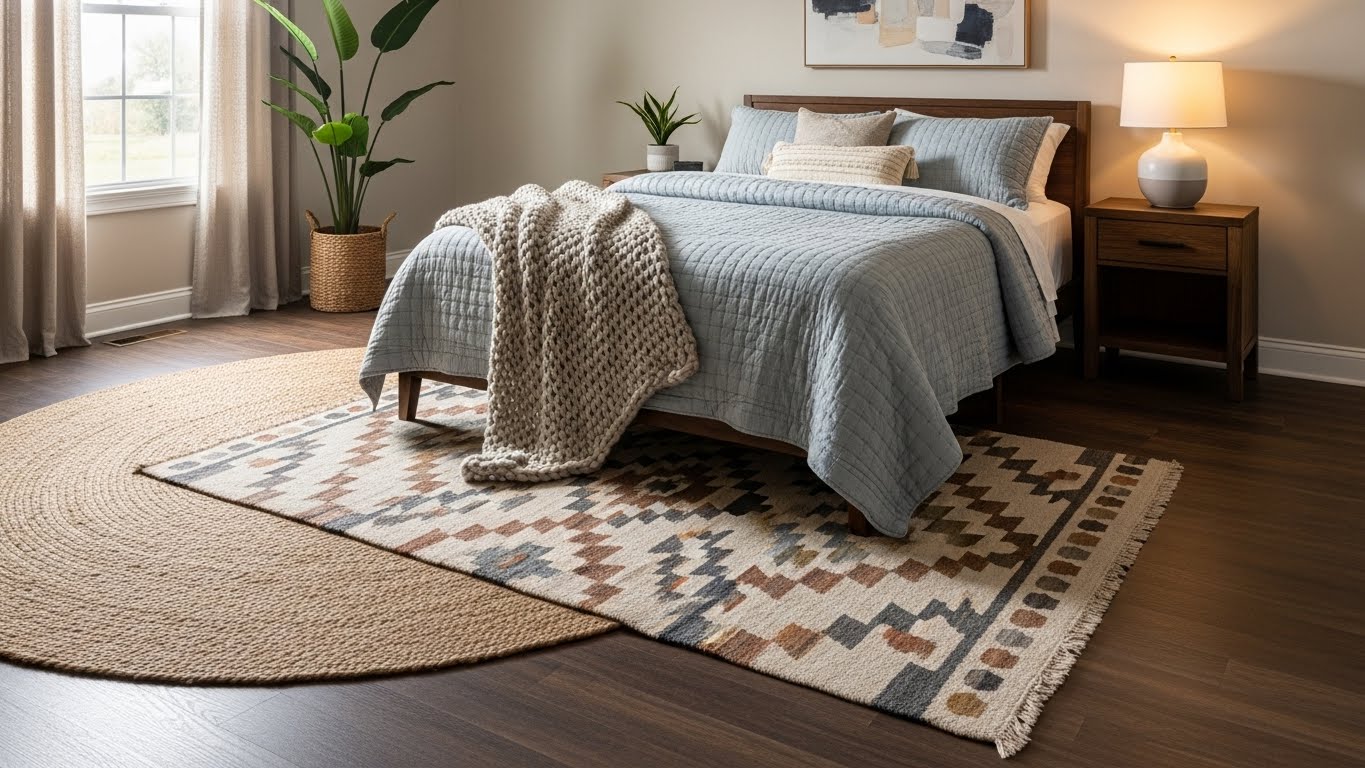 Layered Textiles on Dark Floors
