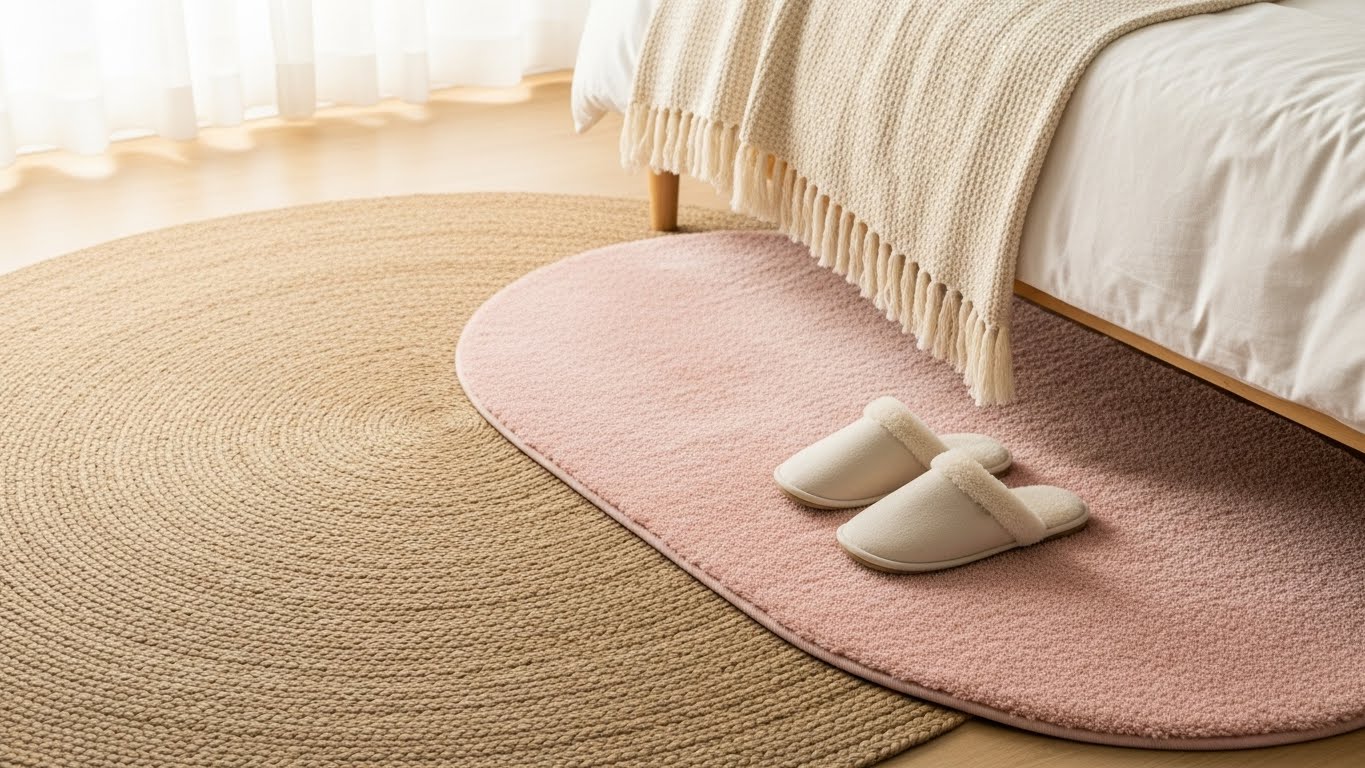 Layering Rugs in Soft Hues