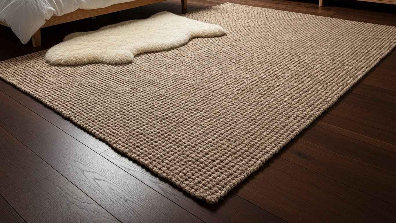 Layering Rugs on Dark Matte Floors