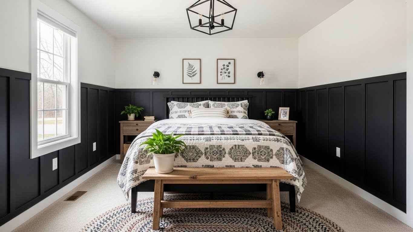 Modern Farmhouse Black Board and Batten