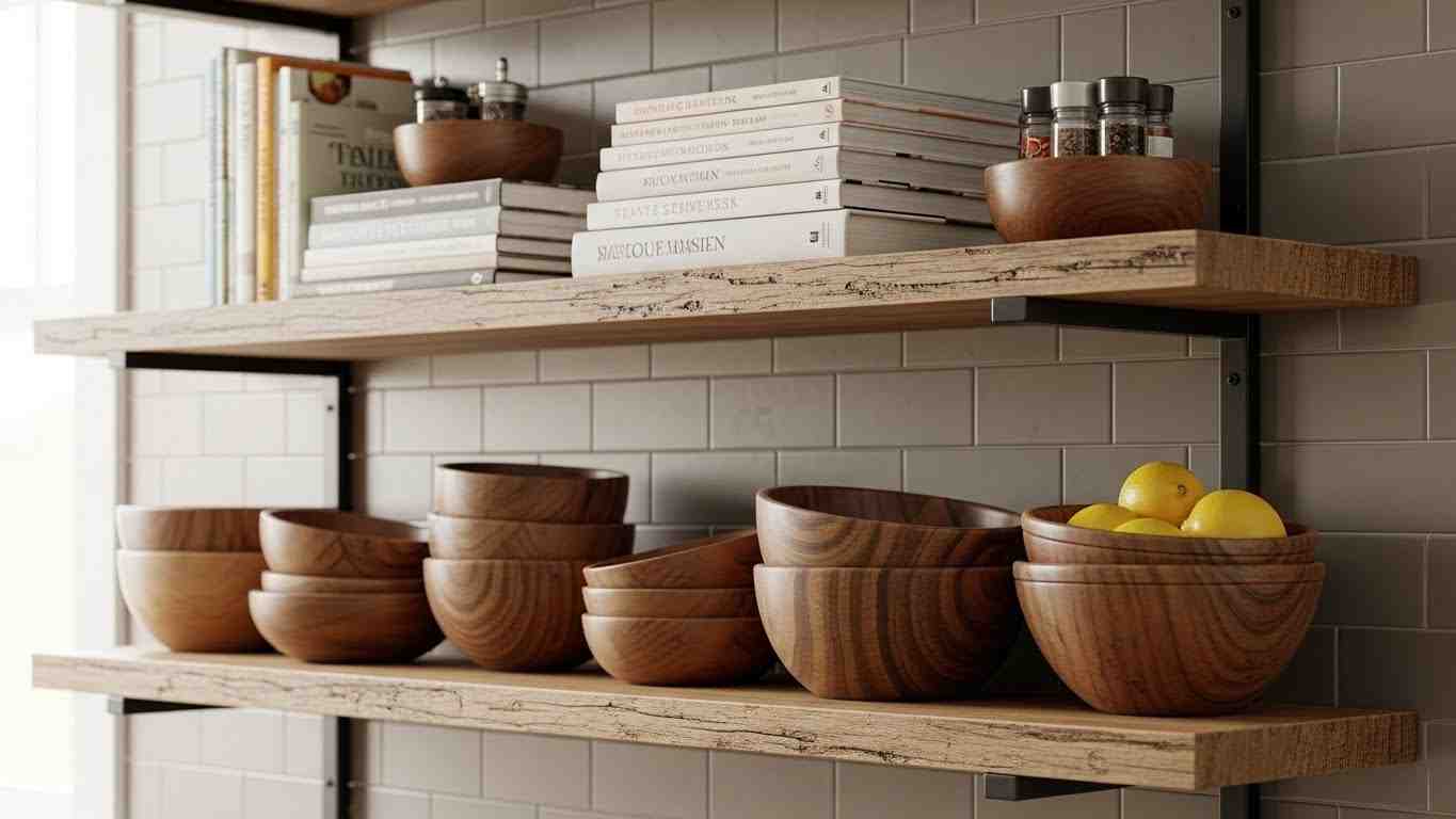 Open Shelving with Brackets