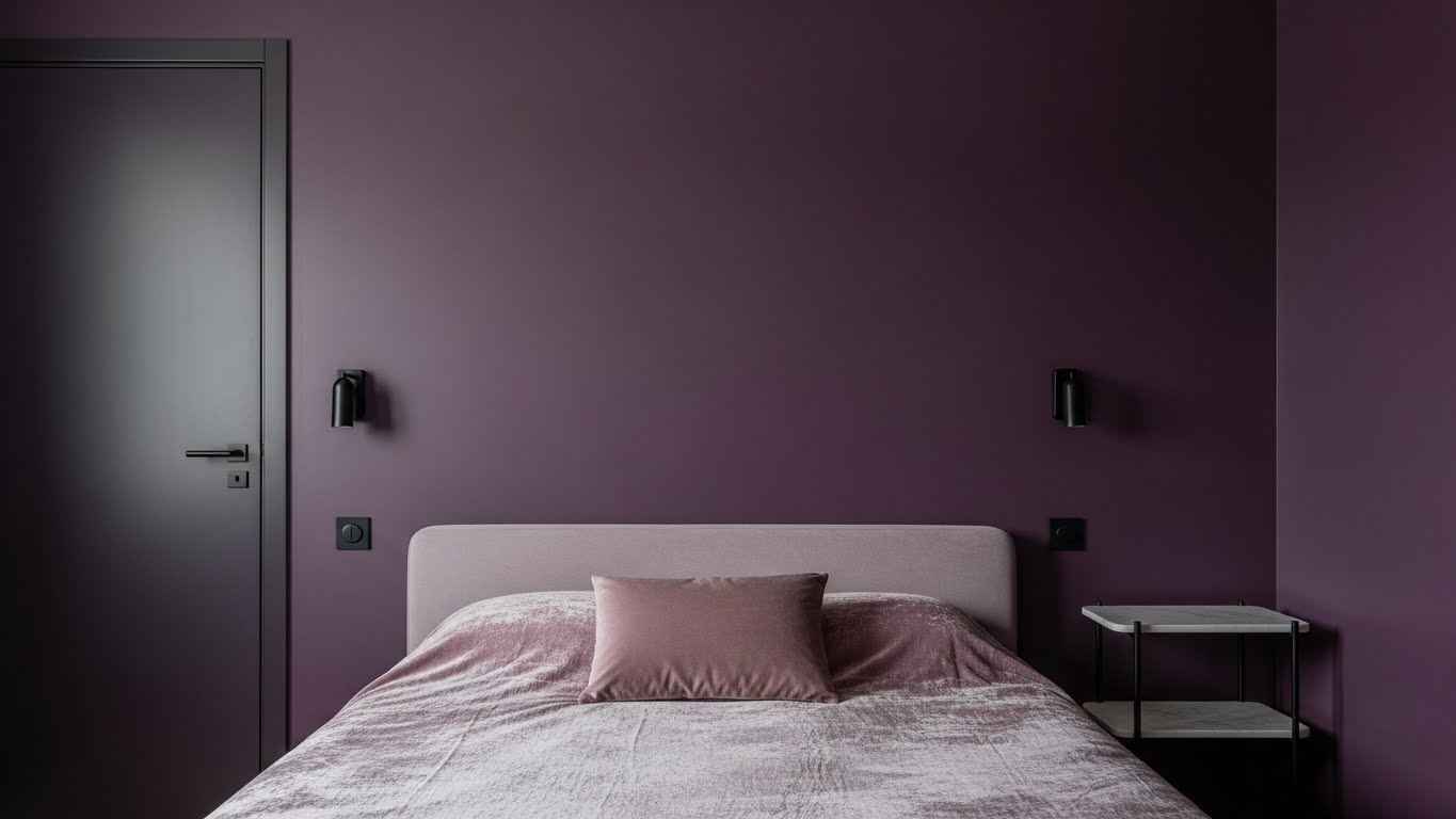 Plum Tones & Matte Black Accents
