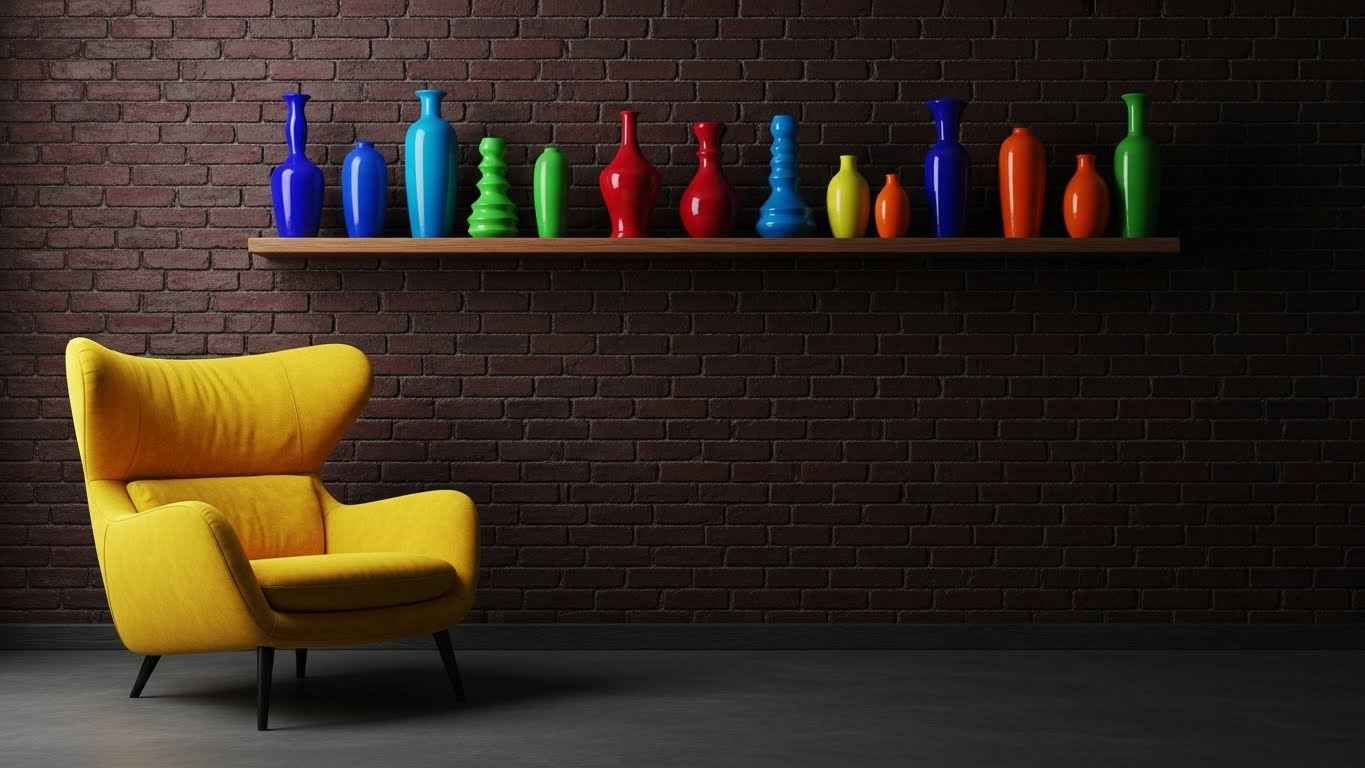 Pops of Color Against a Dark Backdrop