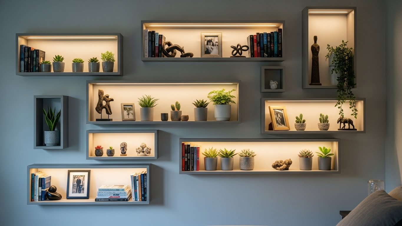 Recessed Wall Shelving