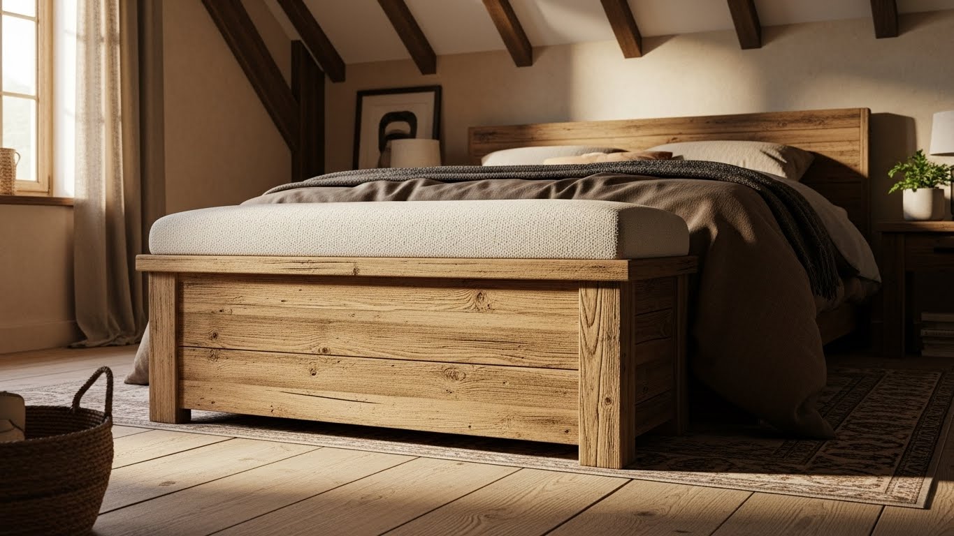 Rustic Wood and Upholstery Combo