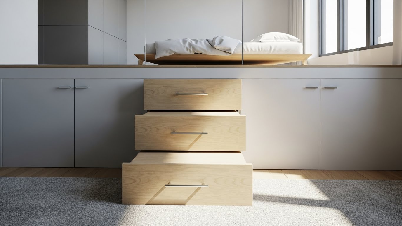 Staircase Step-Up Storage