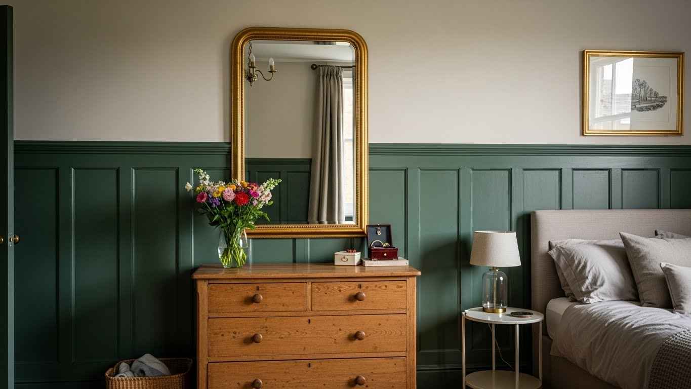 Sultry Dark Green Paneling