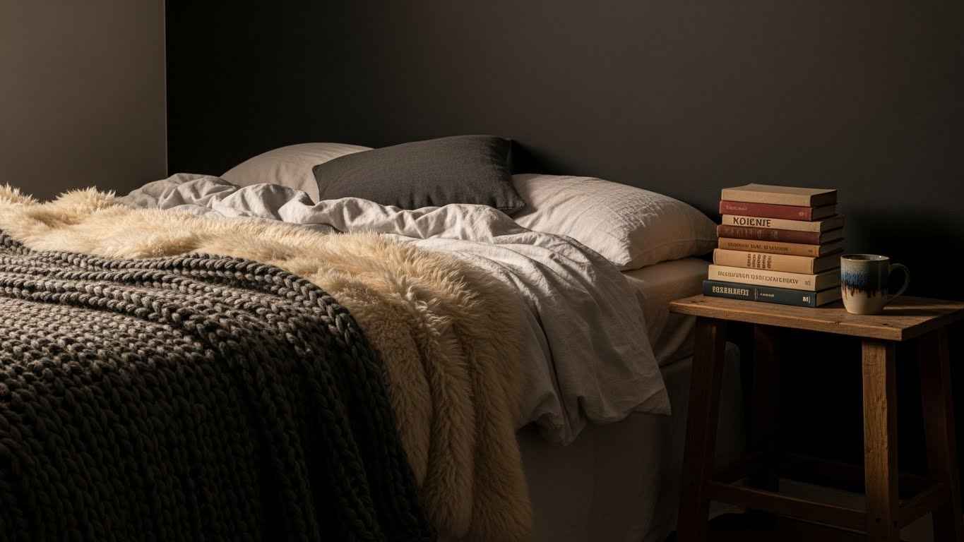 Textural Dark & Cozy Corner
