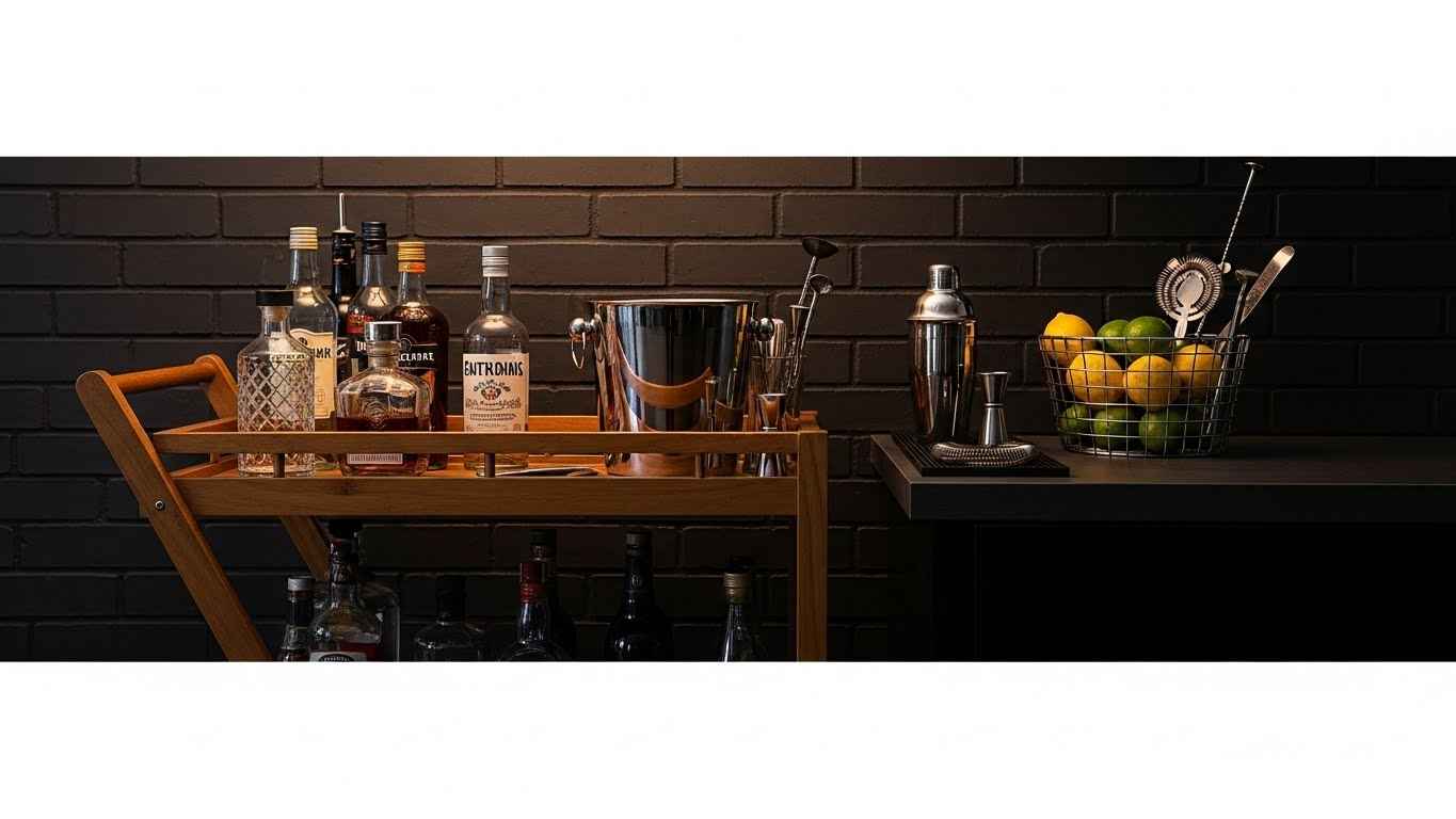 The Industrial-Chic Bar Area