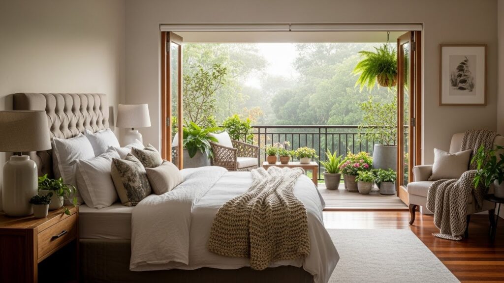 20 Airy Cozy Master Bedroom with Balcony Ideas That Merge Indoor & Outdoor Warmth