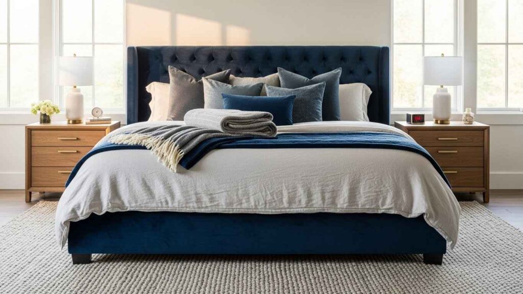 20 Plush Cozy Master Bedroom Velvet Upholstery Ideas That Elevate Comfort