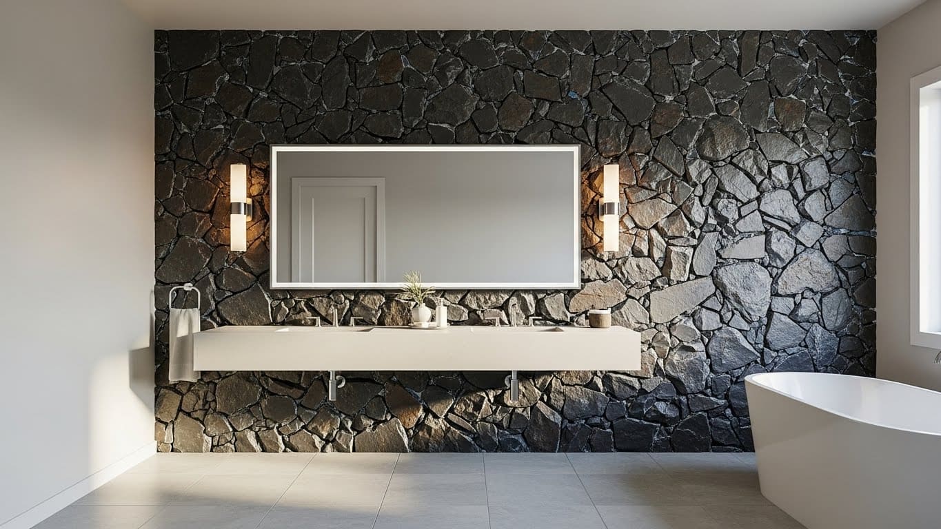 Dark Stone Accent Wall Magic