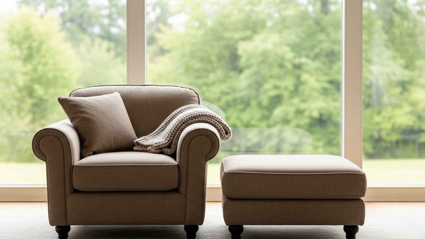 Frame Your View with a Cozy Chair & Ottoman