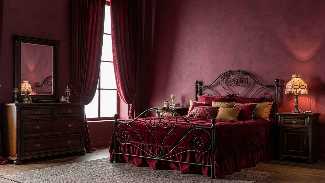 Gothic Romance with Deep Burgundy