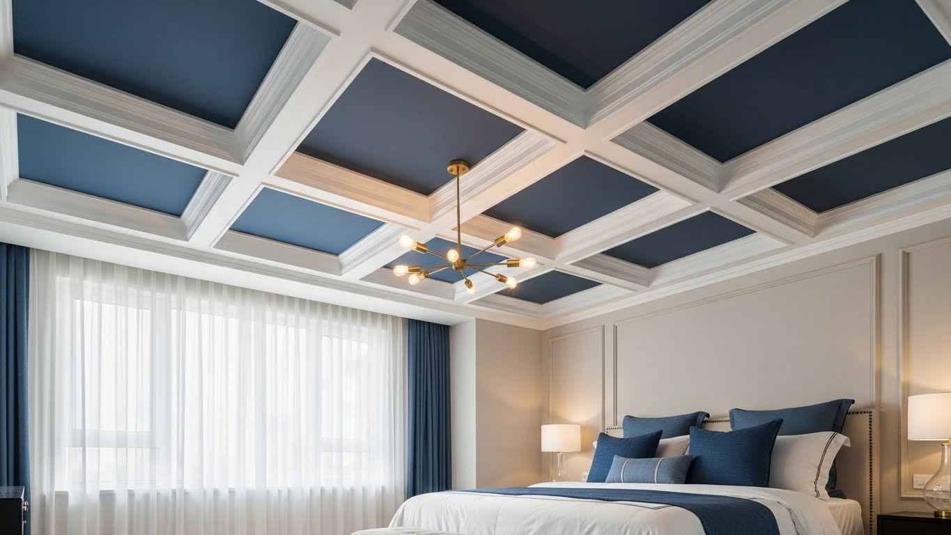 Inky Blue Coffered Comfort