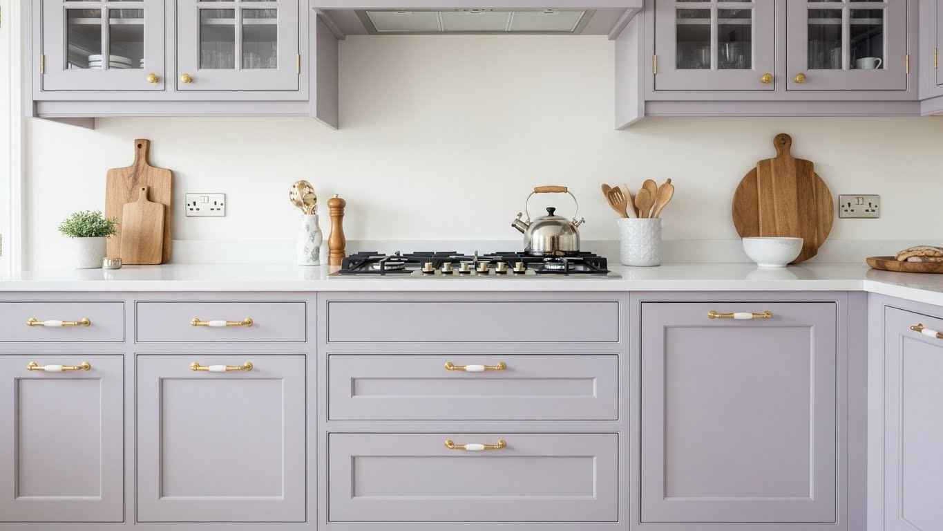 Lavender and Gold Hardware