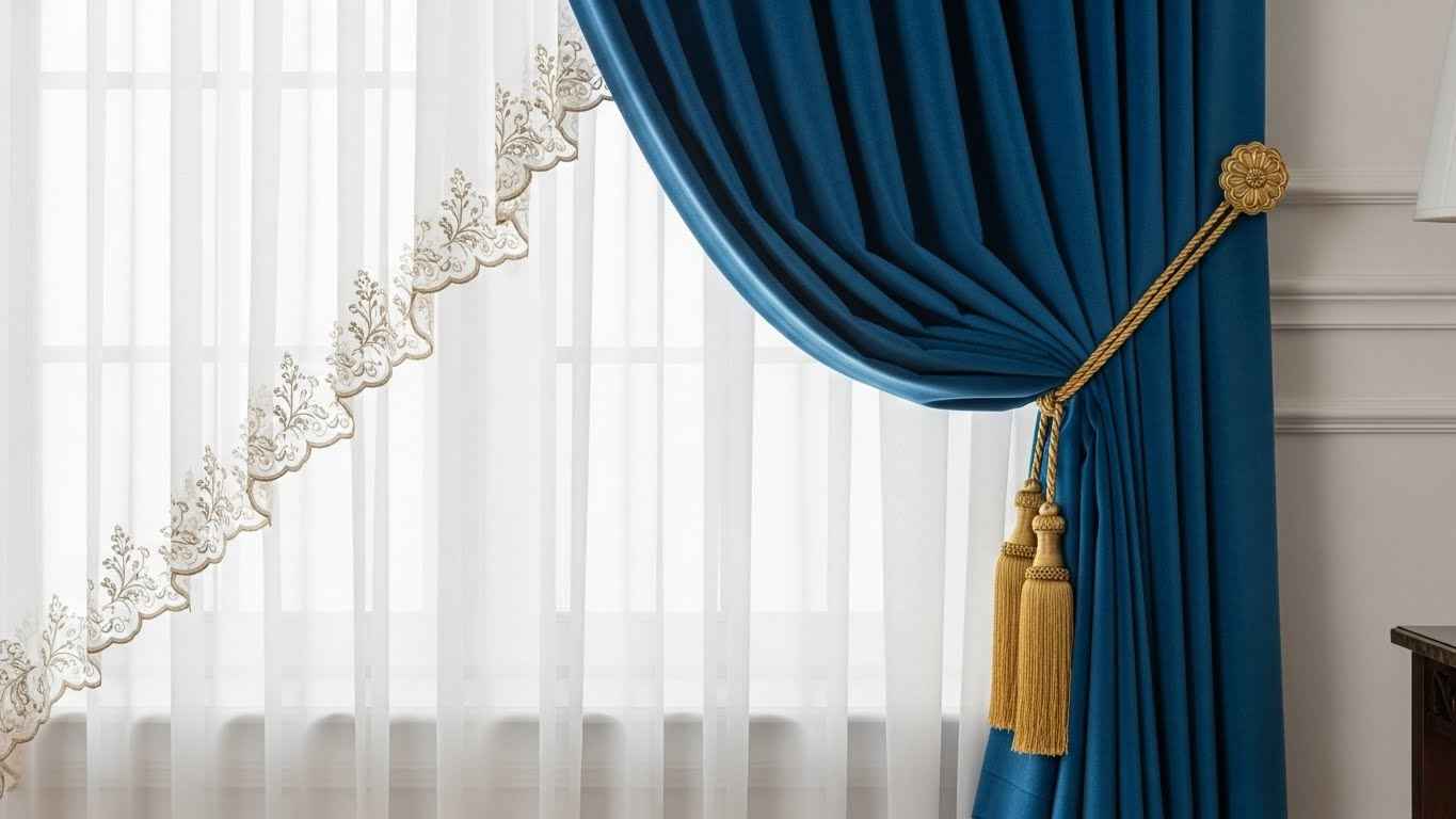 Layered Sheer and Opaque with Trim