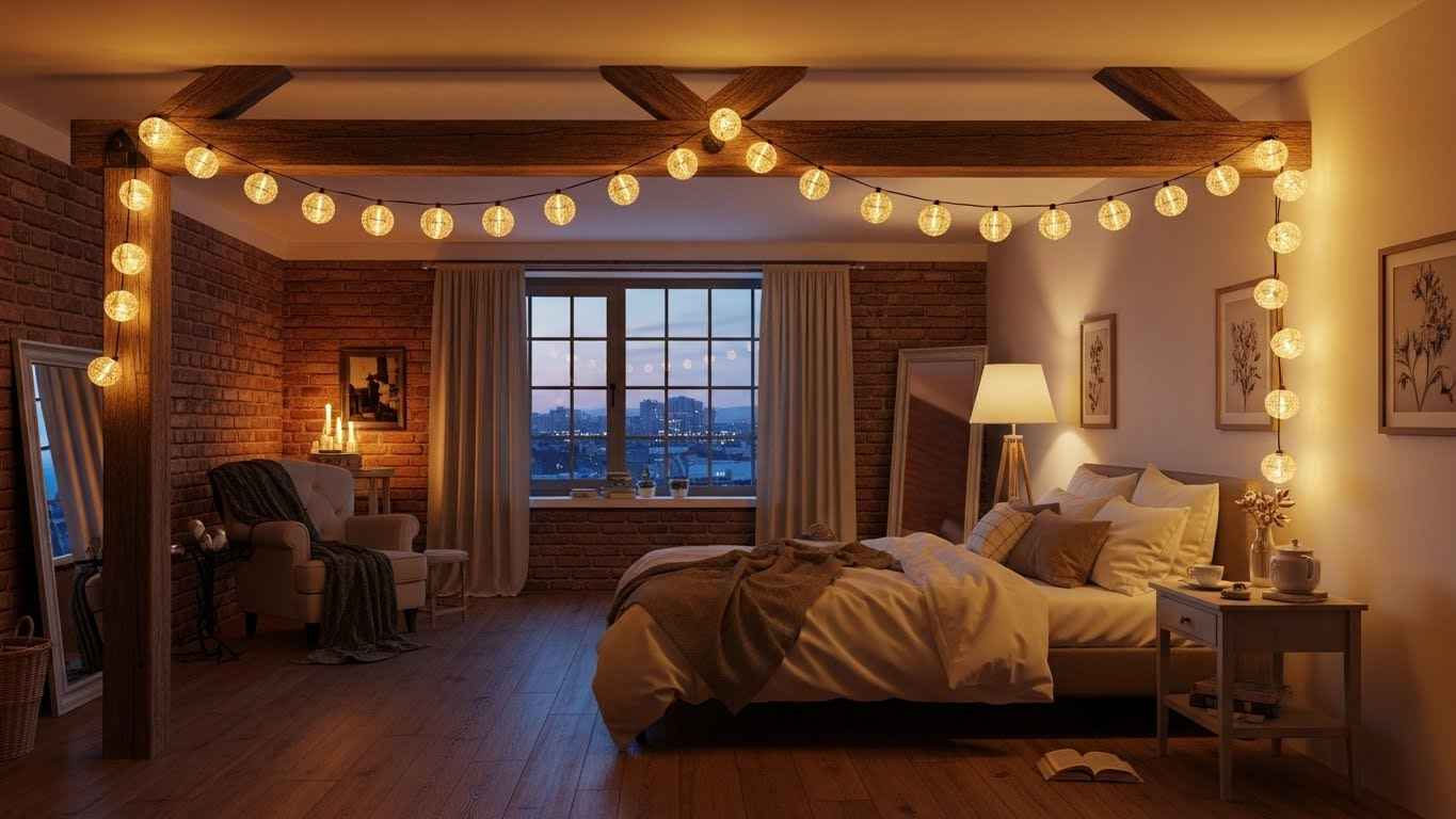 Warm the Space with Ambient String Lights