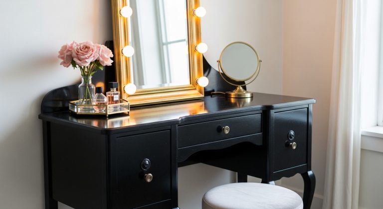 How to Style a Vintage Vanity for an Old Hollywood Feel
