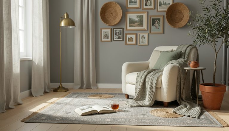 15 Boho Grey Living Room Looks With Layered Cozy Texture
