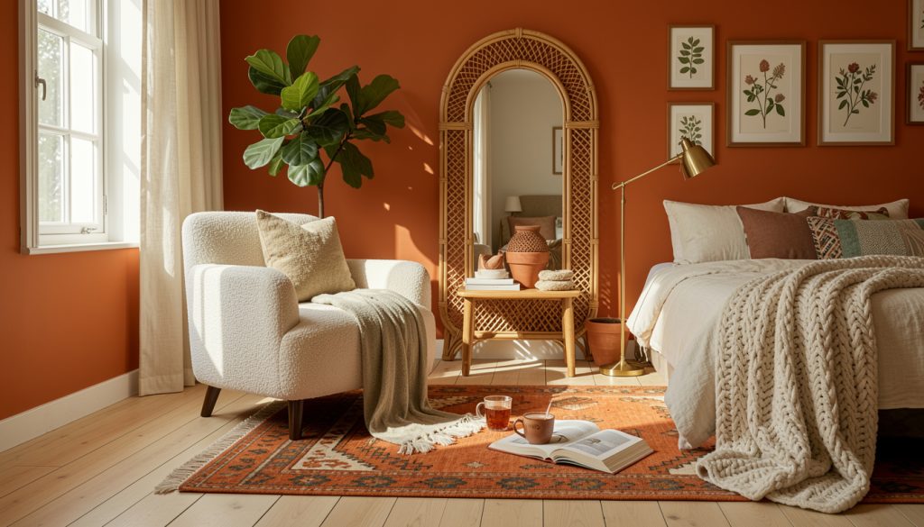 12 Boho Orange Room Ideas With Thrifted Pieces That Work