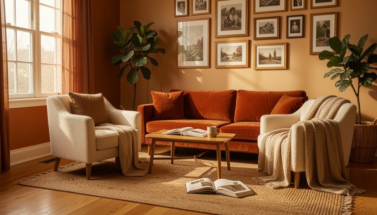 14 Orange and Brown Rooms That Feel Like a 70s Film Scene