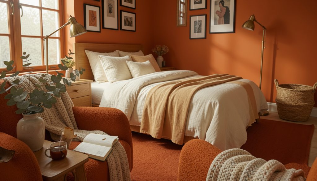 How to Build an Orange Bedroom Look for Under $150
