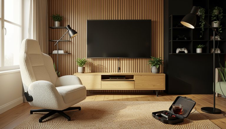 18 Modern PlayStation Rooms With Sharp Lighting and Wood