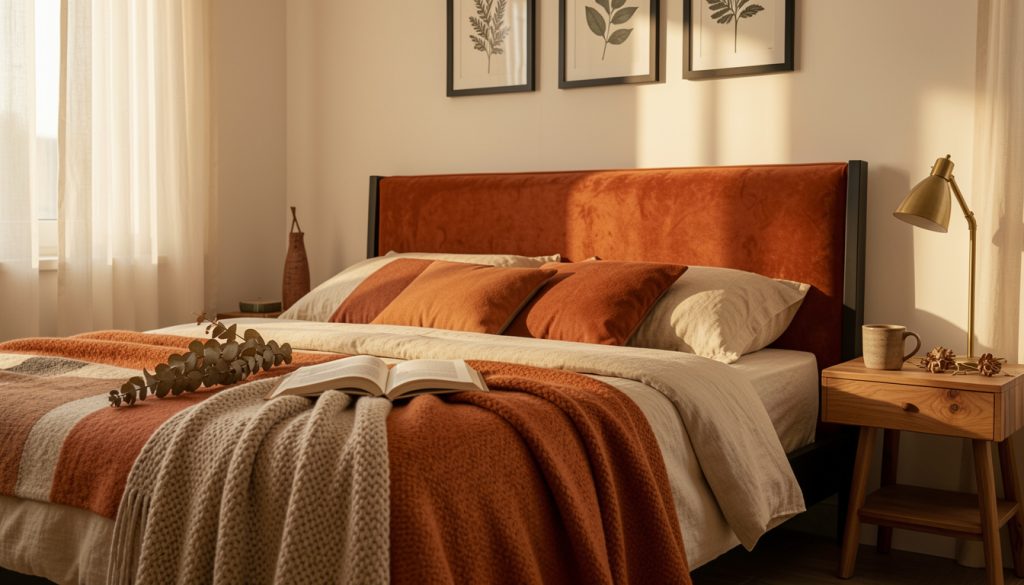 13 Burnt Orange and Black Bedroom Ideas for a Cozy Dark Look