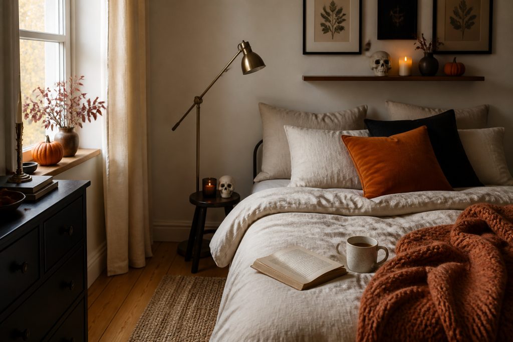 11 Small Bedroom Halloween Decor Ideas That Won’t Crowd Your Bed