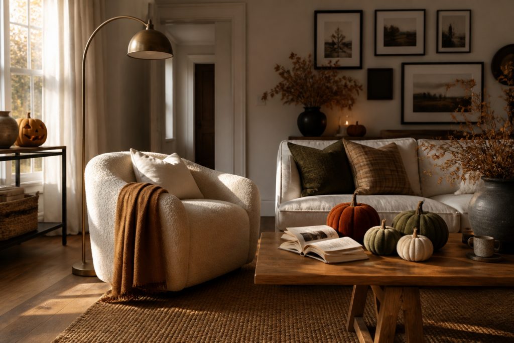 How to Make Your Living Room Cozy for Halloween Without Buying Bins