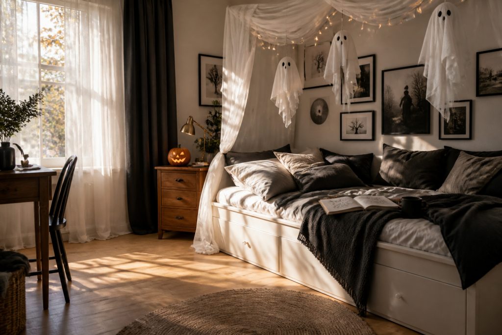 11 Ghost Halloween Bedroom Ideas Teens Can Pull Off With Cheap Finds